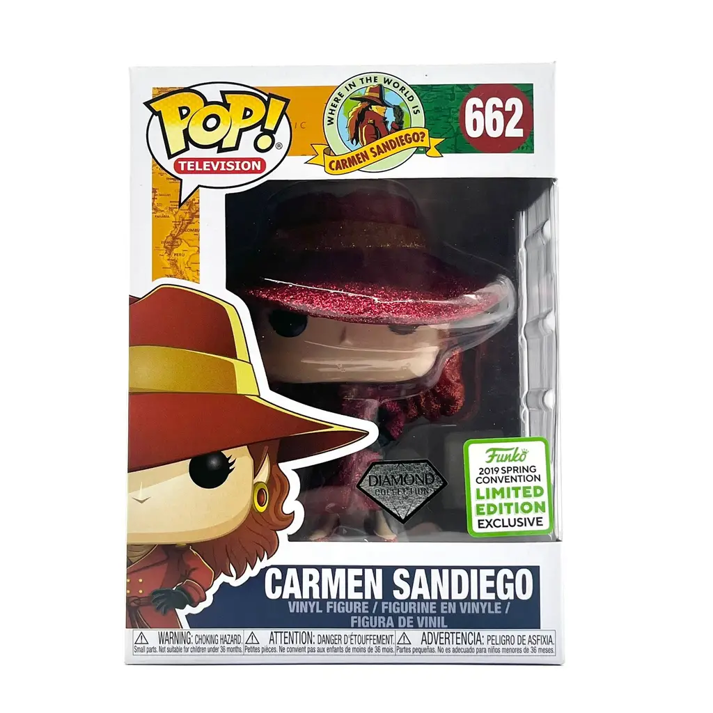 Funko POP Carmen Sandiego 662 Diamond Collection 2019 Spring Convention Exclusive