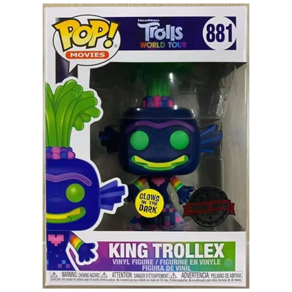 Funko Pop Filmler Trolls World Tour Special Limited Edition King Arabası Karanlıkta Parlayan
