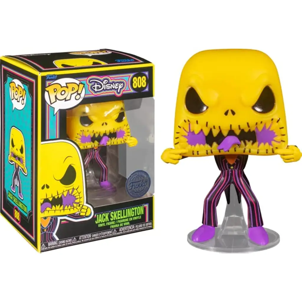 Funko POP! Nightmare Before Christmas Jack Skellington (Scary Face) Black Light