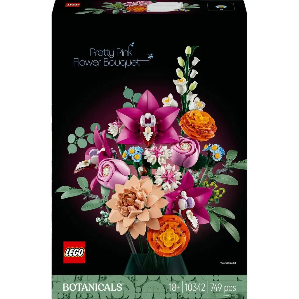 LEGO 10342 Botanicals Pembe Çiçek Buketi Yapım Seti