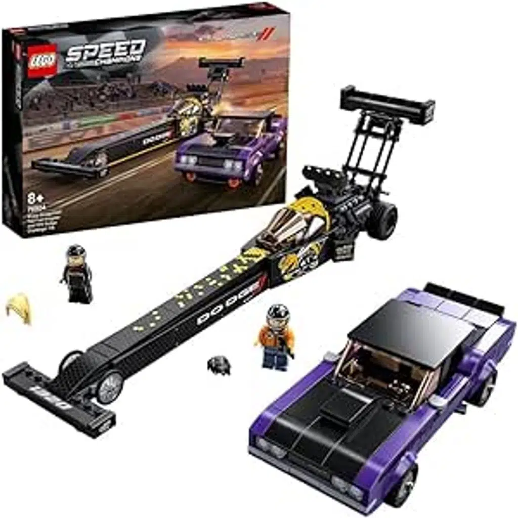 LEGO 76904 Speed Champions Mopar Dodge//SRT Top Fuel Dragster ve 1970 Dodge Challenger T/A Yapım Seti