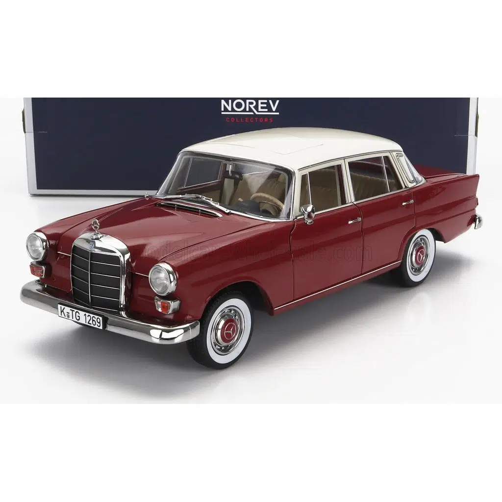 Mercedes Benz 200 - 1966 - Koyu Kırmızı/Krem - Norev 1:18